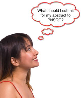 Woman considering her PNSQC abstract